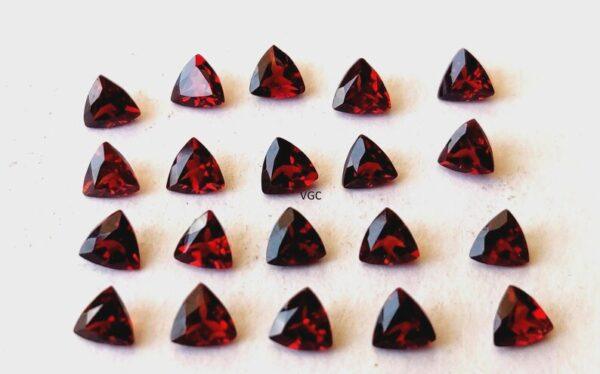 Natural Red Garnet 3mm Trillion Cut Faceted AAA Quality – Red Garnet Faceted Trillion 3mm