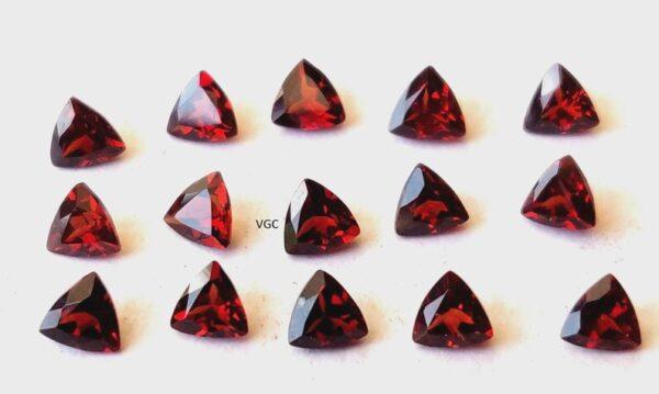 Natural Red Garnet 3mm Trillion Cut Faceted AAA Quality – Red Garnet Faceted Trillion 3mm