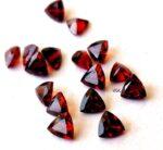 Natural Red Garnet 10mm Trillion Cut Faceted AAA Quality – Red Garnet Faceted Trillion 10mm
