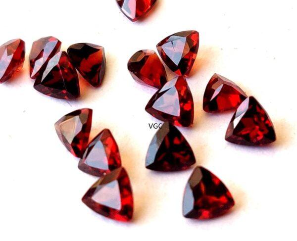 Natural Red Garnet 10mm Trillion Cut Faceted AAA Quality – Red Garnet Faceted Trillion 10mm
