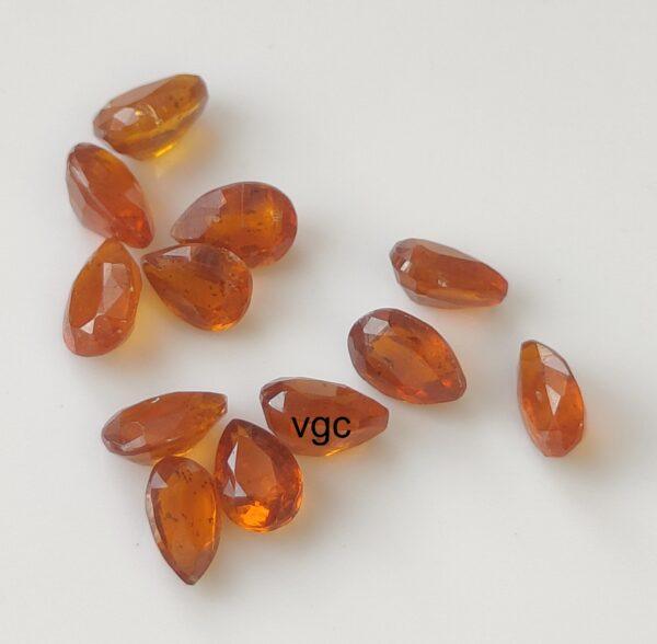 Natural Orange Kyanite 6×9 mm Pear Faceted Cut – Kyanite Pear Faceted 6x9mm