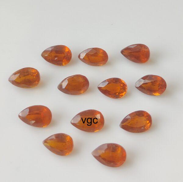 Natural Orange Kyanite 6×9 mm Pear Faceted Cut – Kyanite Pear Faceted 6x9mm