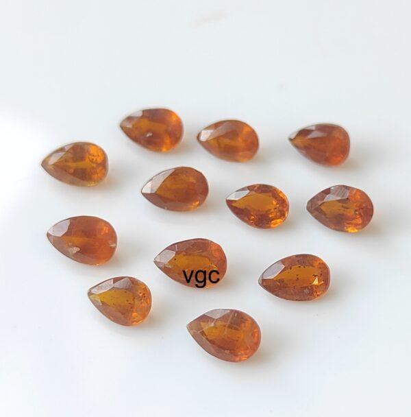 Natural Orange Kyanite 6×9 mm Pear Faceted Cut – Kyanite Pear Faceted 6x9mm