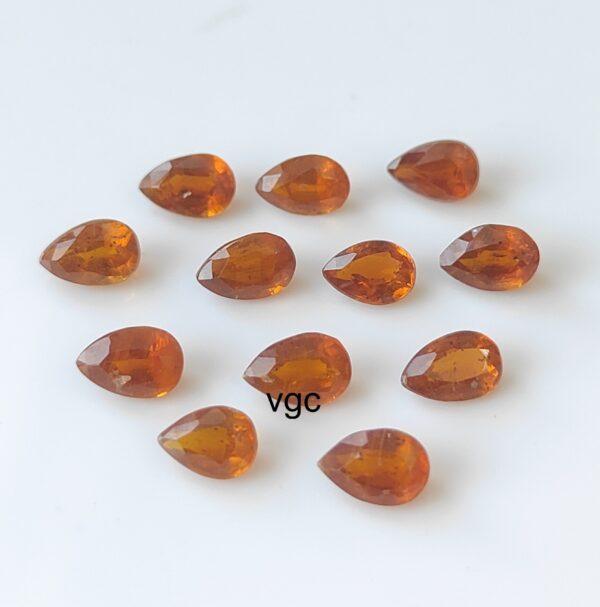 Natural Orange Kyanite 6×9 mm Pear Faceted Cut – Kyanite Pear Faceted 6x9mm