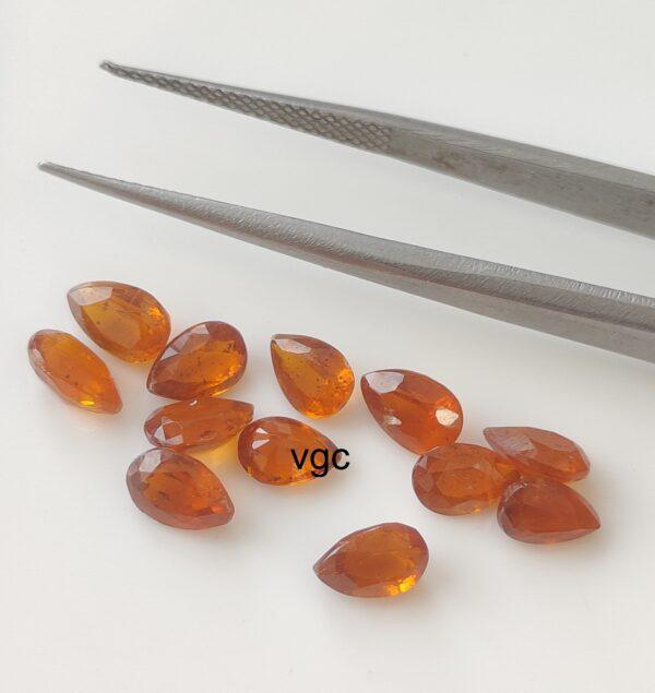 Natural Orange Kyanite 6×9 mm Pear Faceted Cut – Kyanite Pear Faceted 6x9mm