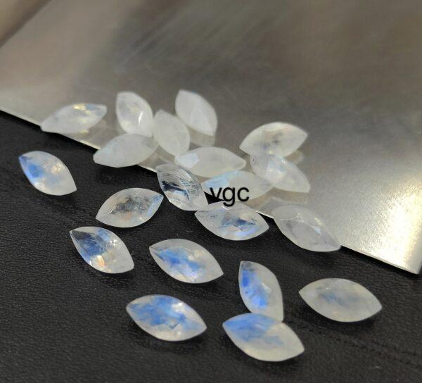 Natural Rainbow Moonstone 5×10 mm Marquise Cut Faceted – AA Quality Rainbow Moonstone Marquise Faceted 5x10mm