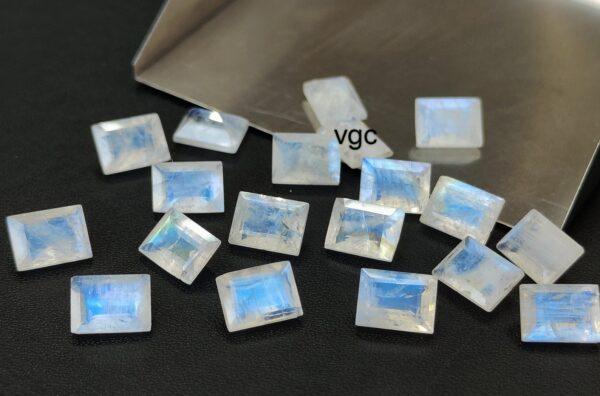 Natural Rainbow Moonstone 5×7 mm Octagon Cut Faceted – AA Quality Rainbow Moonstone Octagon Faceted 5x7mm