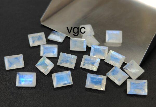 Natural Rainbow Moonstone 5×7 mm Octagon Cut Faceted – AA Quality Rainbow Moonstone Octagon Faceted 5x7mm