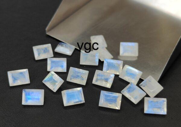 Natural Rainbow Moonstone 5×7 mm Octagon Cut Faceted – AA Quality Rainbow Moonstone Octagon Faceted 5x7mm
