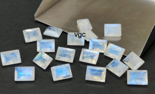 Natural Rainbow Moonstone 5×7 mm Octagon Cut Faceted – AA Quality Rainbow Moonstone Octagon Faceted 5x7mm