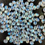 Natural Rainbow Moonstone 5×7 mm Oval Cabochon Flat Back – AA Quality Rainbow Moonstone Oval Cabochon 5x7mm