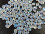 Natural Rainbow Moonstone 5×7 mm Oval Cabochon Flat Back – AA Quality Rainbow Moonstone Oval Cabochon 5x7mm
