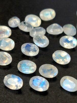 Natural Rainbow Moonstone 10×12 mm Oval Cut Faceted – AA Quality Rainbow Moonstone Oval Faceted 10x12mm
