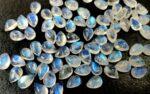 Natural Rainbow Moonstone 5×7 mm Pear Cabochon Flat Back – AA Quality Rainbow Moonstone Pear Cabochon 5x7mm