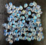 Natural Rainbow Moonstone 5×7 mm Pear Cabochon Flat Back – AA Quality Rainbow Moonstone Pear Cabochon 5x7mm