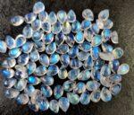 Natural Rainbow Moonstone 5×7 mm Pear Cabochon Flat Back – AA Quality Rainbow Moonstone Pear Cabochon 5x7mm