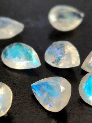 Natural Rainbow Moonstone 3×5 mm Pear Cut Faceted – AA Quality Rainbow Moonstone Pear Faceted 3x5mm