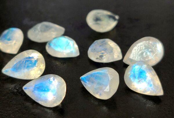 Natural Rainbow Moonstone 5×7 mm Pear Cut Faceted – AA Quality Rainbow Moonstone Pear Faceted 5x7mm