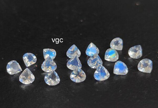 Natural Rainbow Moonstone 4 mm Heart Cut Faceted – AAA Quality Rainbow Moonstone Heart 4mm