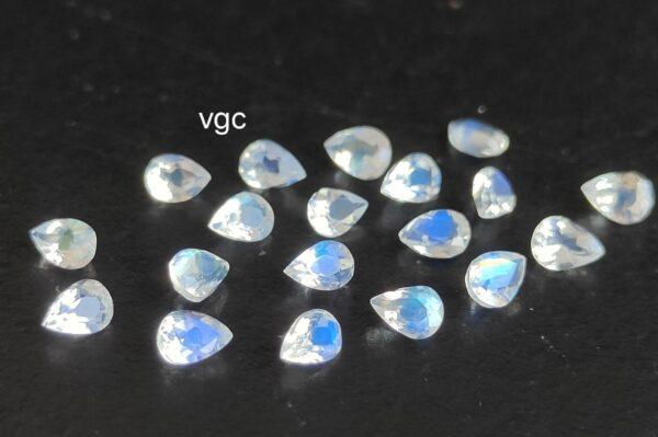 Natural Rainbow Moonstone 5×7 mm Pear Cut Faceted – AAA Quality Rainbow Moonstone Pear 5x7mm
