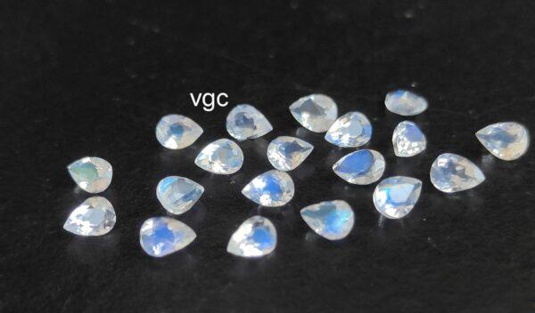 Natural Rainbow Moonstone 5×7 mm Pear Cut Faceted – AAA Quality Rainbow Moonstone Pear 5x7mm