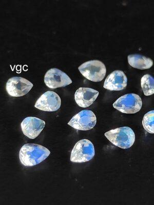 Natural Rainbow Moonstone 3×4 mm Pear Cut Faceted – AAA Quality Rainbow Moonstone Pear 3x4mm
