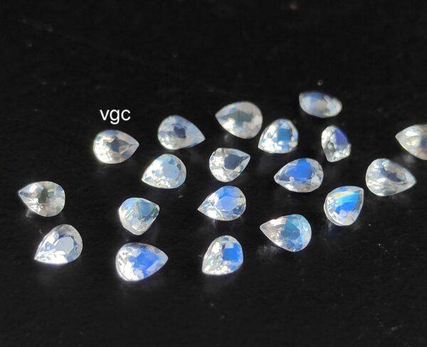Natural Rainbow Moonstone 5×7 mm Pear Cut Faceted – AAA Quality Rainbow Moonstone Pear 5x7mm