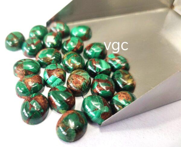 Malachite Copper 3×5 mm Oval Cabochon – Copper Malachite Oval Cabochon 3x5mm