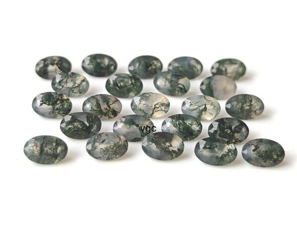 Natural Moss Agate 10×14 mm Oval Cut Faceted – AAA Quality Moss Agate Oval 10x14mm
