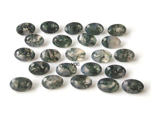 Natural Moss Agate 10×14 mm Oval Cut Faceted – AAA Quality Moss Agate Oval 10x14mm