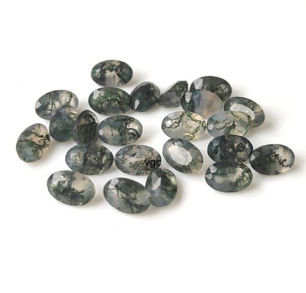 Natural Moss Agate 10×14 mm Oval Cut Faceted – AAA Quality Moss Agate Oval 10x14mm