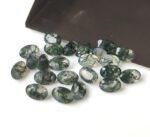 Natural Moss Agate 10×14 mm Oval Cut Faceted – AAA Quality Moss Agate Oval 10x14mm