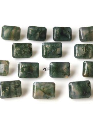 Natural Moss Agate 10×12 mm Octagon Cut Faceted – AAA Quality Moss Agate Octagon 10x12mm
