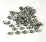 Natural Moss Agate 6×9 mm Pear Cut Faceted – AAA Quality Moss Agate Pear 6x9mm