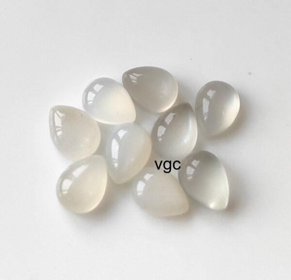 Natural White Moonstone 5×7 mm Pear Cabochon – AAA Quality Moonstone Pear Cabochon 5x7mm