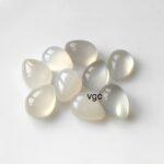 Natural White Moonstone 5×7 mm Pear Cabochon – AAA Quality Moonstone Pear Cabochon 5x7mm