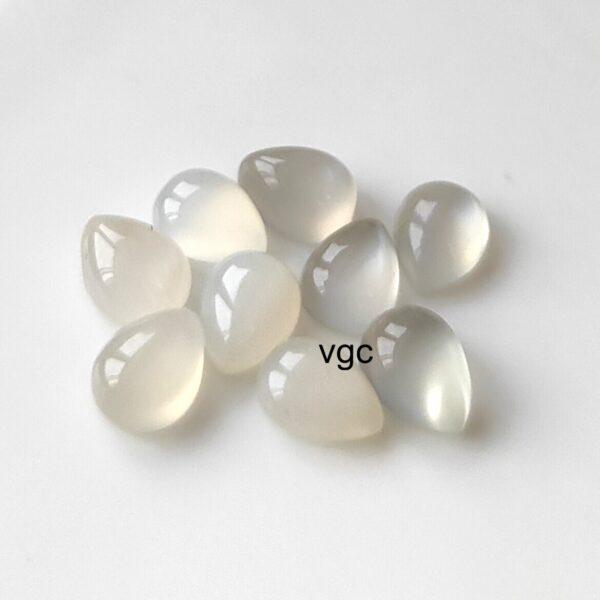 Natural White Moonstone 5×7 mm Pear Cabochon – AAA Quality Moonstone Pear Cabochon 5x7mm