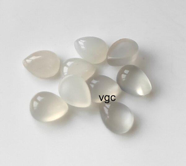 Natural White Moonstone 5×7 mm Pear Cabochon – AAA Quality Moonstone Pear Cabochon 5x7mm