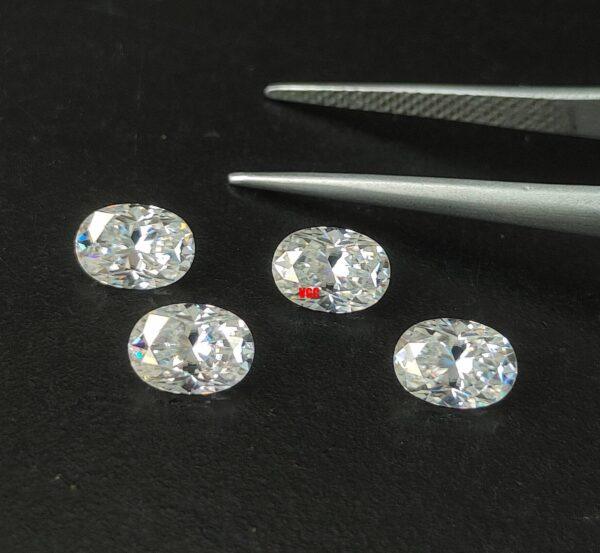 Super Top Quality White Moissanite D-f Color VS Purity 6×8 mm Oval Cut – AAA Moissanite Oval Superb Cut And Luster 6x8mm