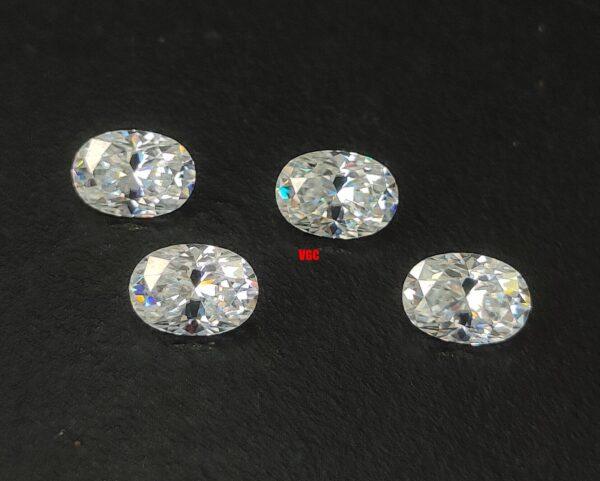Super Top Quality White Moissanite D-f Color VS Purity 6×8 mm Oval Cut – AAA Moissanite Oval Superb Cut And Luster 6x8mm