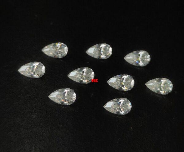 Super Top Quality White Moissanite D-f Color VS Purity 5×7 mm Pear Cut – AAA Moissanite Pear Superb Cut And Luster 5x7mm