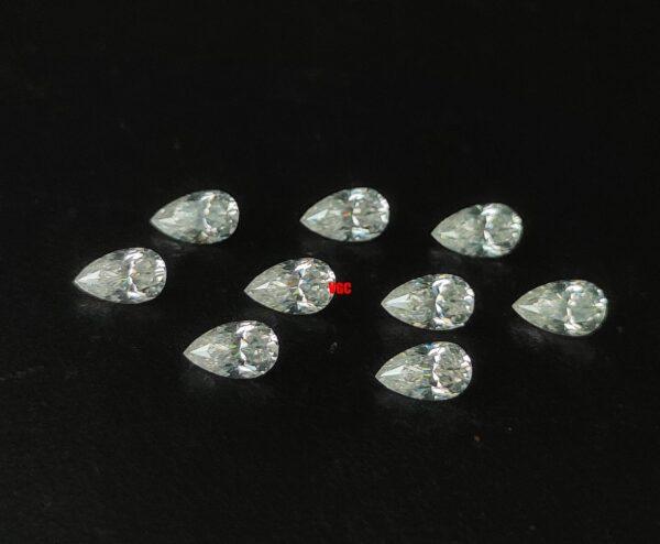 Super Top Quality White Moissanite D-f Color VS Purity 5×7 mm Pear Cut – AAA Moissanite Pear Superb Cut And Luster 5x7mm