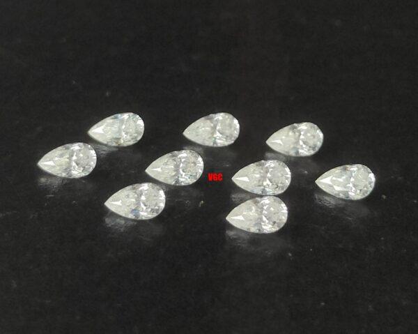 Super Top Quality White Moissanite D-f Color VS Purity 5×7 mm Pear Cut – AAA Moissanite Pear Superb Cut And Luster 5x7mm