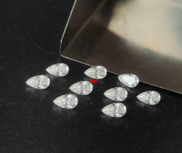 Super Top Quality White Moissanite D-f Color VS Purity 5×7 mm Pear Cut – AAA Moissanite Pear Superb Cut And Luster 5x7mm