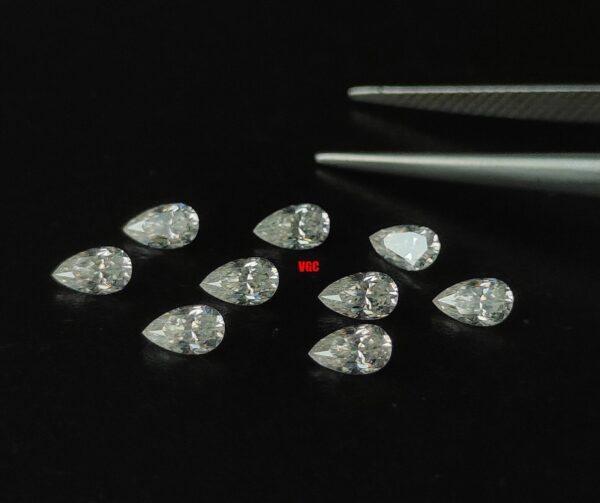 Super Top Quality White Moissanite D-f Color VS Purity 5×7 mm Pear Cut – AAA Moissanite Pear Superb Cut And Luster 5x7mm