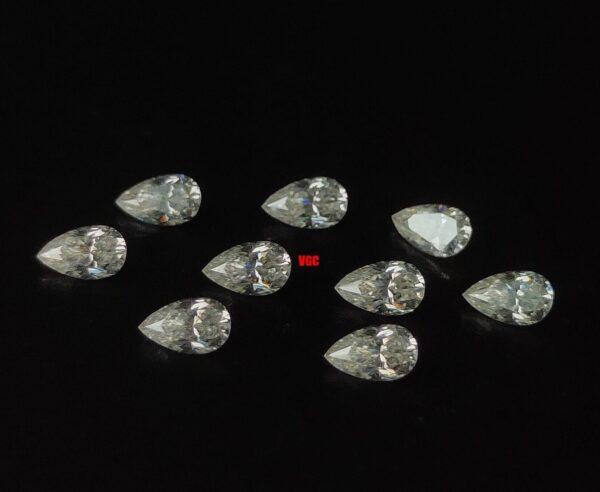 Super Top Quality White Moissanite D-f Color VS Purity 5×7 mm Pear Cut – AAA Moissanite Pear Superb Cut And Luster 5x7mm