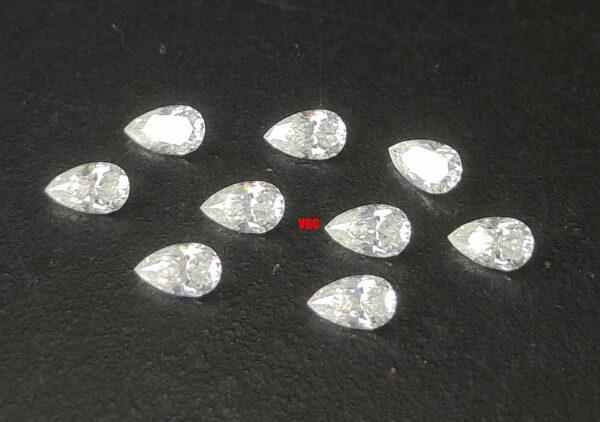 Super Top Quality White Moissanite D-f Color VS Purity 5×7 mm Pear Cut – AAA Moissanite Pear Superb Cut And Luster 5x7mm