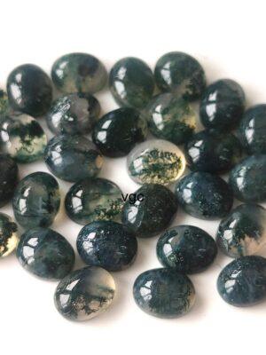 Natural Moss Agate 4×6 mm Oval Cabochon – AAA Quality Moss Agate Oval 4x6mm