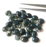 Natural Moss Agate 7×9 mm Oval Cabochon – AAA Quality Moss Agate Oval 7x9mm