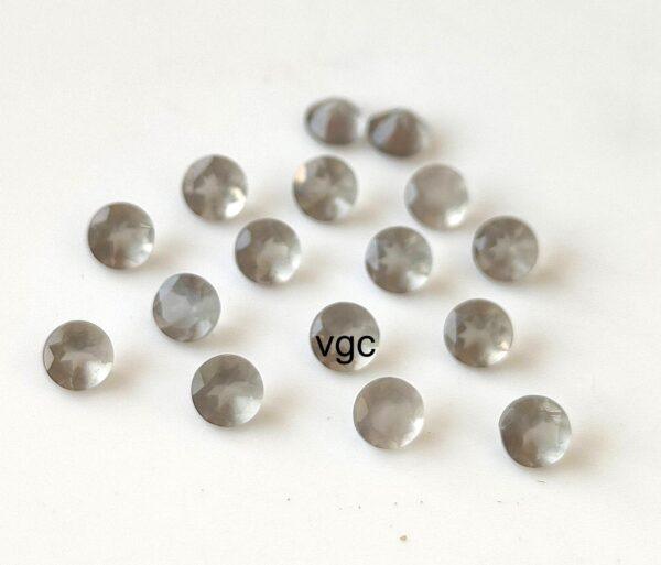 Natural Grey Moonstone 3 mm Round Cut Faceted– AAA Quality Moonstone Round Faceted 3mm